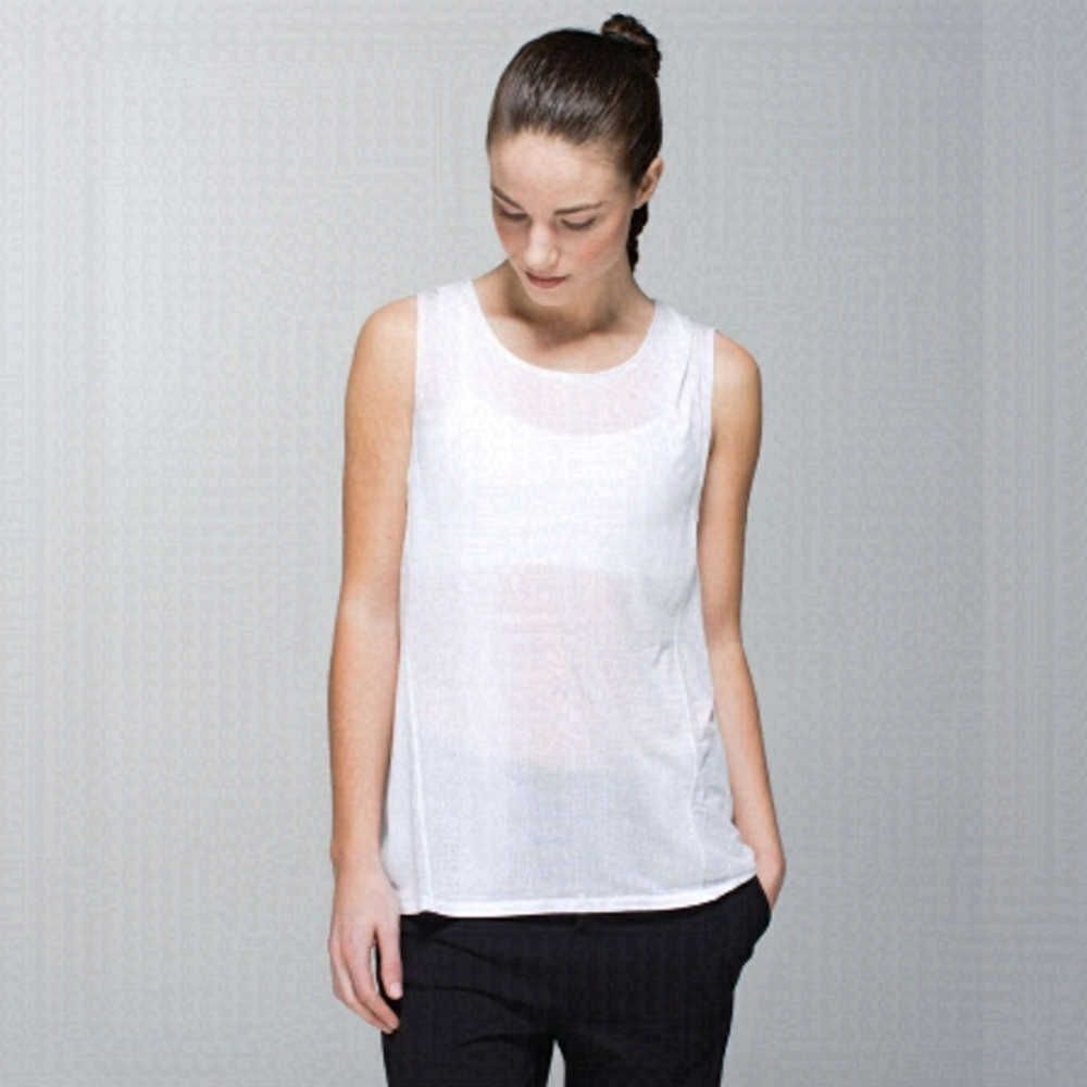 lululemon athletica White Sleeveless Tank Top